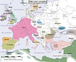 Carte Complete De L Europe En L An 800 Europe Map Map Historical Maps