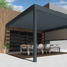 Pergolas and other high quality structures for your garden, for protection against uv rays and all weather conditions, 100% made in italy. Pergola De Aluminio A Medida Online Retractil Exterior Alsol Espana