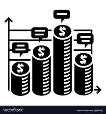 Coin Money Chart Icon Simple Style