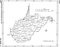 West Virginia County Map Pdf West Virginia State Map With Counties Outline And Location Of Each County  In Wv, Printable Free