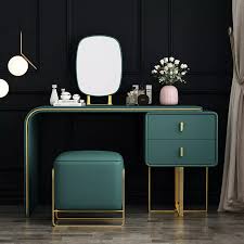 Be it your bathroom or bedroom, a vanity adds style and functionality to any space. Green Makeup Vanity Set Expandable Dressing Table With Mirror Side Cabinet Stool In 2021 Modern Dressing Table Designs Dressing Table Design Vanity Table Set