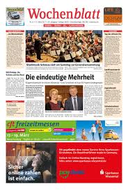 Die nächste geschäftsstelle oder den nächsten geldautomaten finden sie auch ganz einfach mit dieser. Calameo Wochenblatt Oberes Wiesental
