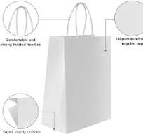 Gaoyong 30 Stk Geschenktüten,Papiertüten mit Henkel,Papiertüten Weiß Für  Weihnachten, Party, Geburtstag, Hochzeit, Erntedankfest : Amazon.de: ...