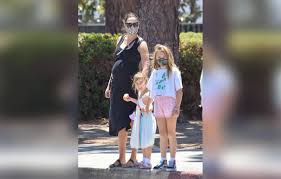 @gal_gadot / via instagram.com the actor said she pointed to her stomach, and that's when her oldest daughter, alma, figured it out. Pregnant Gal Gadot Heads Out With Her Two Beautiful Daughters Photos