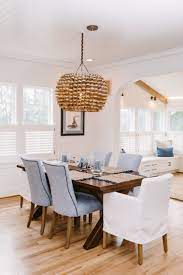 This bead chandelier dining room pendant light fixture might be the exact same beaded chandelier as you see in the coastal dining room above. 75 Beautiful Coastal Dining Room Pictures Ideas August 2021 Houzz