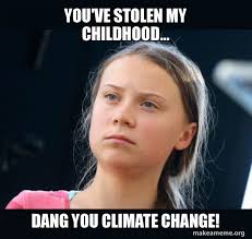 You Ve Stolen My Childhood Dang You Climate Change Greta Thunberg Make A Meme 'you have stolen my dreams'.