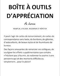 Il a fourni un gros effort. Office Appreciation Toolbox