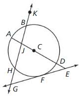 Classify the line segments as radius, chord and diameter Big Ideas Math Geometry Answers Chapter 10 Circles Ccss Math Answers