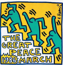 Keith Haring Keith Haring Great Peace March 1986 Available For Sale Artsy Keith Haring Keith Haring Prints Keith Haring Art