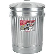 Behrens 31 Gal Galvanized Steel Round Trash Can With Lid 1270 Metal Trash Cans