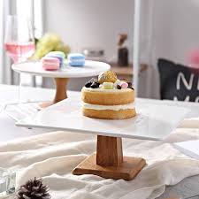 Adjusts to 2 different heights (3.45 and 5) 1 turntable. Luxury Plate High Stand Cake Plate Creative Food Serving Trays Multi Use Naural Wood Diy Cake Stand Wedding Dessert Display Stand Plate High Stand Cake Plate Creative Food Serving Trays Multi Use Naural Wood