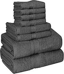 Black And White Kitchen Towels Amazon Utopia Towels 8 Piece Towel Set 700 Gsm 2 Bath Towels 2 Hand Towels And 4 Washcloths Dark Grey Washing Clothes Hand Towels Towel Set