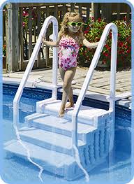 Wedding cake style above ground pool steps. Above Ground Pool Step Buyer S Guide Intheswim Pool Blog