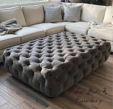Berkshire waterfall wooden coffee table fits over berkshire coffee table ottoman (sold separately). Chesterfield Fabric Upholstered Coffee Table Seat Footstool Made To Order Ebay