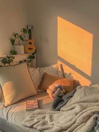 Aesthetic Bedroom Aesthetic Bedroom Room Inspiration Bedroom Cozy Room Aesthetic golden hour yellow chill brown aesthetic aesthetic wallpapers aesthetic rooms. aesthetic bedroom aesthetic bedroom
