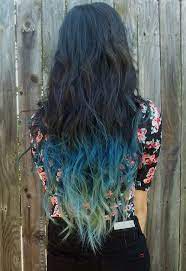 12 best blue hair dye for dark hair. Brunette With Blue Dip Dye Blue Ombre Hair Hair Styles Dip Dye Hair