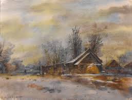 Vintage Russian Farm Barn Houses Stack Hay Person Walking Etsy Farm Barn Barn House Vintage Russian