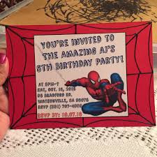 Diy Spider Man Invitations By Christina L Spiderman Birthday Spiderman Birthday Party Spiderman Invitation