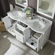 Find bathroom vanities with tops at lowest price guarantee. Allen Roth Moravia 60 In White Undermount Double Sink Bathroom Vanity With Natural Carrara Marble Top Lowes Com Double Sink Bathroom Double Sink Bathroom Vanity Bathroom Vanity