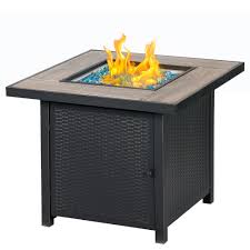 Enjoy cool evenings in front of an open flame and create a warm, inviting ambiance with the cal flame 55,000 btus stone veneer 78 in. Bali Outdoors 30 Square Lp Gas Fire Table Propane Gas Fireplace With Blue Glass Ebay