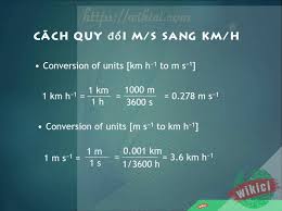 Convert 54 km/hr into m/sec. 1m S Báº±ng Bao Nhieu Km H Cach Ä'á»i Km H Sang M S