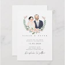 Wedding Portrait Wedding Card Wedding Invitation Card Couple Portrait Couple Illustration Wedding Gift Portrait Gift Di 2021 Desain Undangan Perkawinan Undangan Pernikahan Lucu Kartu Pernikahan