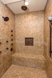 Point of focus mainly on tiles in. Copper Accents In Shower Shower Bench Body Sprays Shower Bench Master Shower Bathroom