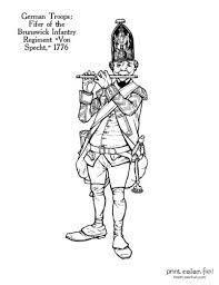 George washington was our first great american president. Revolutionary War Solder Coloring Pages 11 Historic Uniforms Coloring Guides Print Color Fun