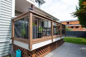 Available in horizontal bar or slats, this custom picket railing gives balconies. Veranda Deck Railing Kit Round Balusters Peak Products Canada