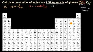 The molar mass is the mass of a given chemical element or chemical compound (g) divided by the amount of substance (mol). Calculating Molar Mass And Number Of Moles Worked Example Video Khan Academy
