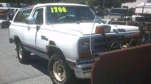 1989 318 Auto W Snowplow In York Pa Dodge Ramcharger Snow Plow Dodge