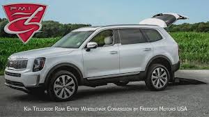 2020 Kia Telluride Rear Entry By Freedom Motors Usa Wheelchair Accessible Vehicle Kia Telluride