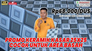 PROMO❗❗❗❗❗ KERAMIK KAMAR MANDI, 25X25, MATTE CARVING, EMBOSS, PARIS TOKYO  GREY, KW 1, Rp68.000/DUS