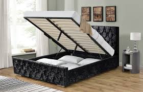 Great news!!!you're in the right place for black velvet bed. Athens Bed In Black Crushed Velvet With Ottoman Storage Free Delivery