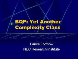 One Complexity Theorist's View of Quantum Computing Lance Fortnow NEC  Research Institute.