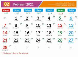 Kajian kitab nashaihud diniyyah (22/11/2020). Kalender Bulan Februari 2021 Dan Hari Peringatannya Enkosa Com Informasi Kalender Dan Hari Besar Bulan Januari Hingga Desember 2021