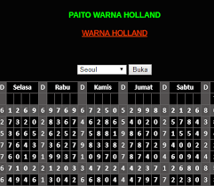 Paito Warna Holland Data Pengeluaran Togel Holland