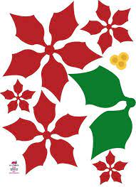 Molde De Natal Feltro Eva Tecido Fuxico Biscuit Paper Flower Template Paper Flowers Poinsettia Flower