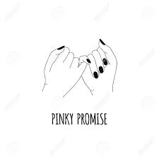 Saved from redbubble.com 'pinky promise' sticker by savagedesigns. Pinky Promise Pinky Swear Hands Outline Line Art Vector Illustration Royalty Free Cliparts Vectors And Stock Illustration Image 143536649