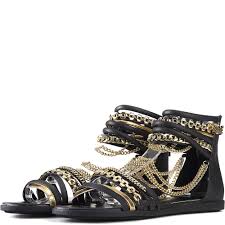 Romantic and independent since 1984. Women S Love All Flat Jeweled Sandal Black Gold Sandals Womens Fashion