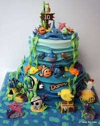 Pin By Tam No Pin Limit Boards On Cakes And Cupcakes For Kids Birthday Party Finding Nemo Cake Nemo Cake Aquarium Cake