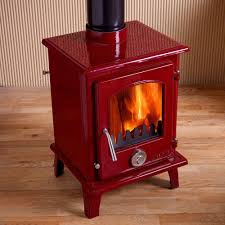Defra Approved Eco Enamel Petit Multifuel Woodburning Stove 5kw Red Small Wood Burning Stove Wood Burning Stove Tiny Wood Stove