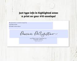 Learn how to address a letter, write a return address, find your zip +4 code, send letters internationally, and figure out which stamps are if the letter is not to someone at a specific business, the first line should simply be their name. Business Envelope Template Printable Business Envelope Address Template Business Stationary Instant Download Digital File Pdf 10