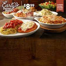 Appetizers early dinner olive garden menu specials. Olive Garden Early Dinner Duos Patriot Place