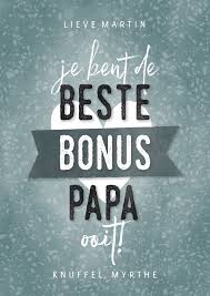 Een originele vaderdag kaart met persoonlijke tekst. Vaderdag Kaart Beste Bonus Papa Met Hartje En Kaartje2go