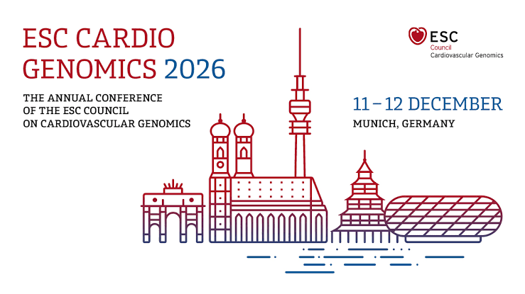 ESCGenomics26 Join the ESC Council on Cardiovascular Genomics in Munich, Germany, on 11–12 December 2026 for two days of knowledge exchange and discussion on the growing importance and real‑world va