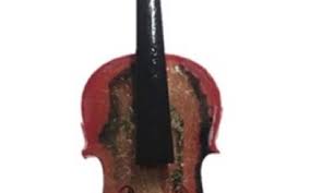 Hippie musician pop art psychedelic. Lot Art Stradivarius Violin Germany 1920