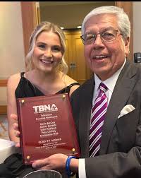 So proud of our team at KCBD. With News Director Matt Ernst and Producer  Madeleine Hall. Wish John and Pete could have joined us in Austin last  night. We won Best Newscast