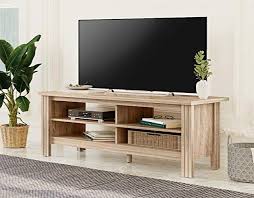 Can you make a tv out of pallets? Wampat Wampat Farmhouse Wood Tv Stands For 50 Inch Flat Screen Media Console Storage Cabinet Oak Entertainment Center For Living