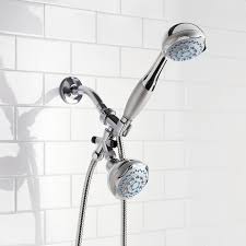 5 Function Deluxe Shower Head Massager Bath Accessories Brylanehome Dual Shower Heads Home Basics Head Massage